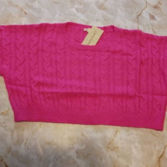 Junior/Misses- 2pc Fuchsia Sweater Set - Picture 5 of 10